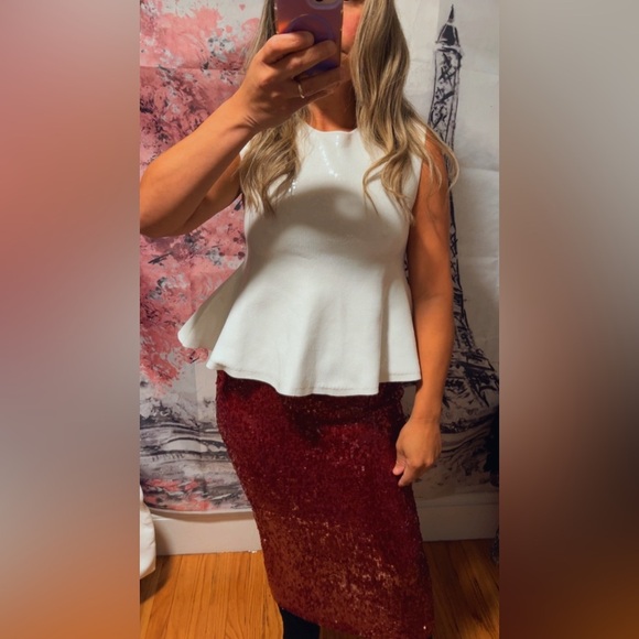 NWT ZARA 2025 collection SEQUIN KNIT PEPLUM TOP SIZE S 
🚨FIRM PRICE - Picture 14 of 16